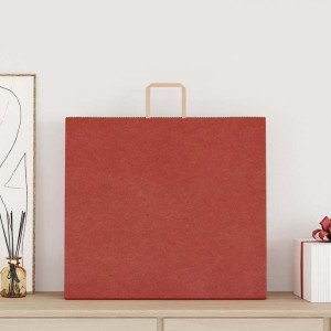 Bolsas de papel kraft con asas 250 uds rojo 54x15x49 cm H