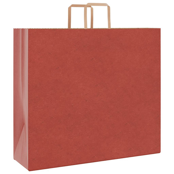 Bolsas de papel kraft con asas 250 uds rojo 54x15x49 cm M 3
