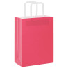 Bolsas de papel kraft con asas 250 uds rosa 21x11x28 cm 3