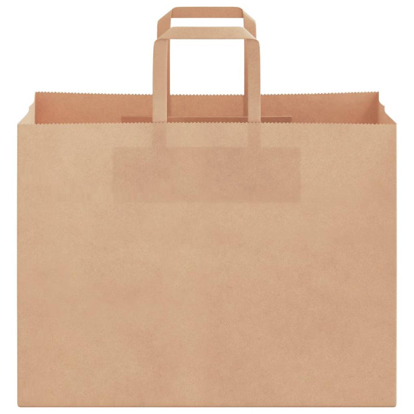 Sacos de papel 250 unid com alças castanho 32x17x25 cm M 5