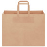 Sacos de papel 50 unid com alças castanho 32x17x25 cm 5