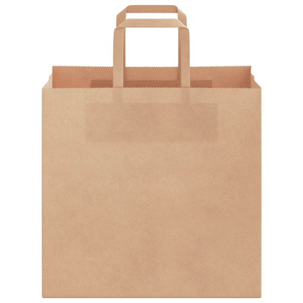 Bolsas de papel kraft con asas 50 uds marrón 26x17x25 cm M 5