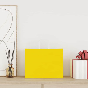 Bolsas de papel kraft con asas 50 uds amarillas 32x17x25 cm H