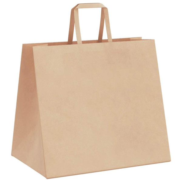 Bolsas de papel kraft con asas 250 uds marrón 32x22x28 cm M 4