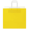 Sacos de papel 250 unid com alças amarelo 32x22x28 cm 4