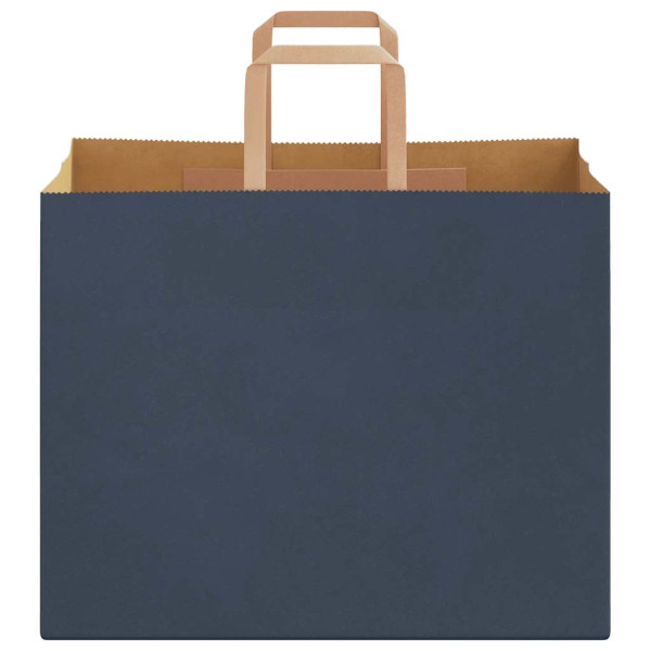 Bolsas de papel kraft con asas 250 uds azul 32x22x24 cm M 5