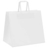Sacos de papel 50 unid com alças branco 32x22x28 cm 4