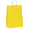 Sacos de papel 250 unid com alças amarelo 32x17x44 cm 5