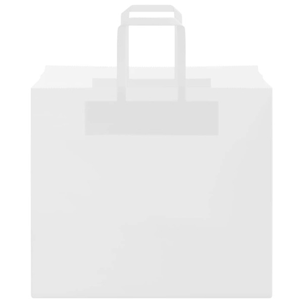 Bolsas de papel kraft con asas 250 uds blanca 32x22x28 cm M 5