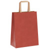 Bolsas de papel kraft con asas 50 uds rojo 21x11x28 cm 4