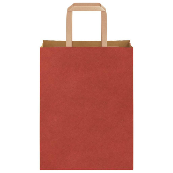 Bolsas de papel kraft con asas 50 uds rojo 21x11x28 cm M 5
