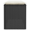 Banco de jardim com almofadão 110x40x44 cm vime PE preto 5