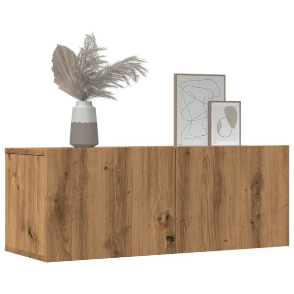 Muebles para TV de pared 2 unidades roble artesanal 80x30x30 cm M 3