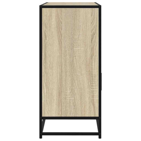 Aparador de madera contrachapada roble sonoma 100x35x76 cm M 5