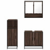 Set de muebles baño 3 pzas madera contrachapada roble marrón 5
