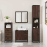 Set de muebles baño 3 pzas madera contrachapada roble marrón 3