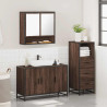 Set de muebles baño 3 pzas madera contrachapada roble marrón 4