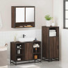 Set de muebles baño 3 pzas madera contrachapada roble marrón 4