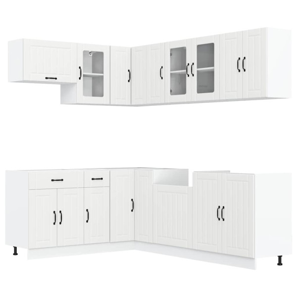 Mueble de cocina Lucca blanco 11 piezas madera contrachapada M 2