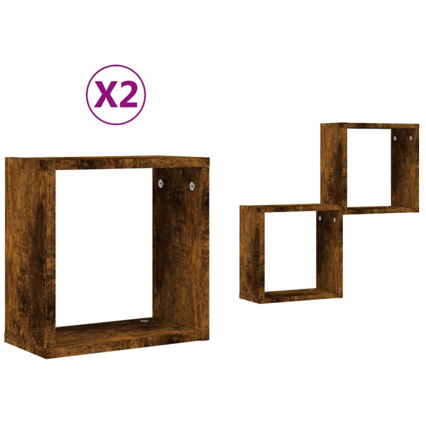 Prateleiras de parede em forma de cubo 2 pcs 30x15x30cm M 2