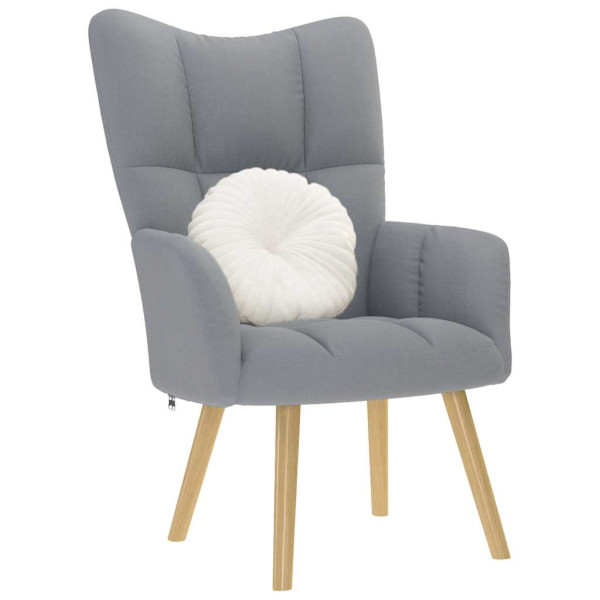 Sillón de relax de tela gris claro D