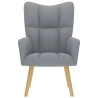 Sillón de relax de tela gris claro 4