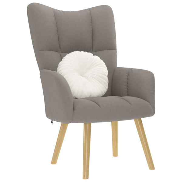 Sillón de relax de tela gris taupe D