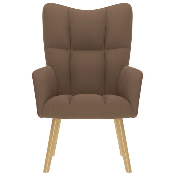 Sillón de relax de tela marrón M 4