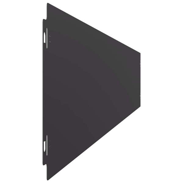 Bordes para césped 50 uds acero laminado frío negro 15x103 cm M 5