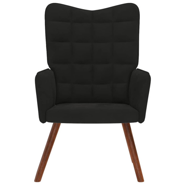 Sillón de relax de terciopelo negro M 4