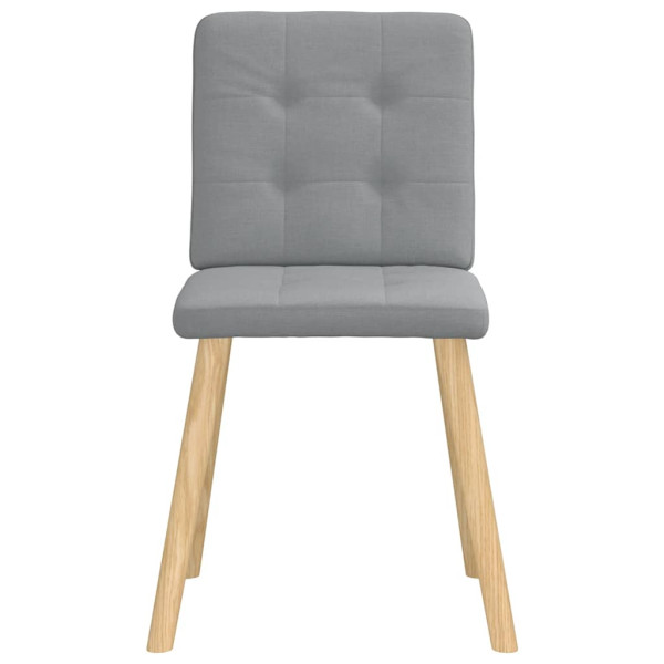 Sillas de comedor giratorias 2 unidades tela gris claro M 4