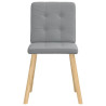 Cadeiras de jantar 2 pcs tecido cinzento-claro 4