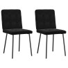 Cadeiras de jantar 2 pcs veludo preto 1