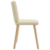 Cadeiras de jantar 2 pcs tecido cor creme 5