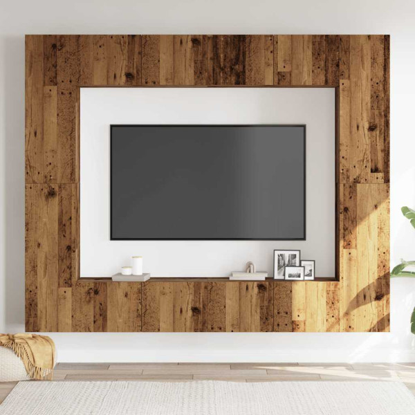 Muebles de TV de pared 8 uds. madera vieja madera de ingeniería M 3