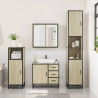 Set de muebles de baño 3 pzas madera contrachapada roble Sonoma 3