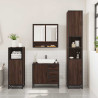 Set de muebles baño 3 pzas madera contrachapada roble marrón 3
