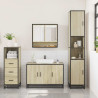 Set de muebles de baño 3 pzas madera contrachapada roble Sonoma 3
