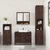 Set de muebles baño 3 pzas madera contrachapada roble marrón 3