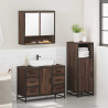 Set de muebles baño 3 pzas madera contrachapada roble marrón 4