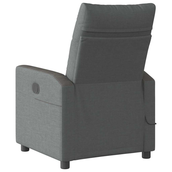 Sillón de masaje reclinable de tela gris oscuro M 5