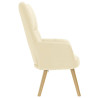 Sillón de relax de tela color crema 5