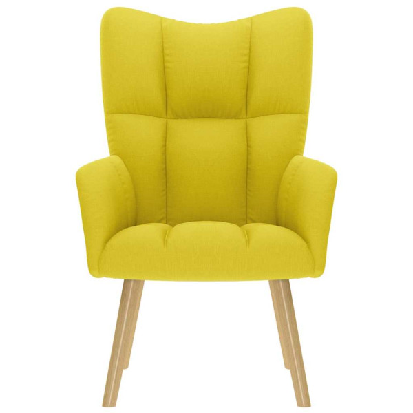 Cadeira de relaxamento tecido amarelo claro M 4