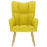 Sillón de relax de tela amarillo clara 4