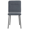 Cadeiras de jantar 2 pcs veludo cinzento-escuro 4