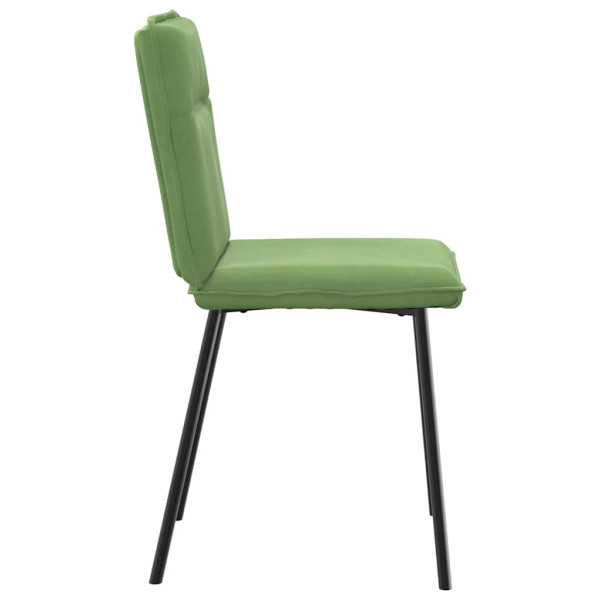 Cadeiras de jantar 2 pcs veludo verde-claro M 5