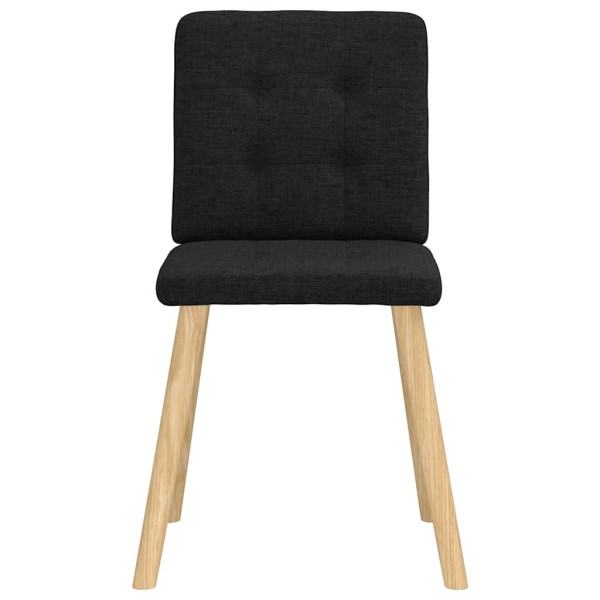 Sillas de comedor 2 unidades tela negro M 4