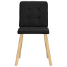 Cadeiras de jantar 2 pcs tecido preto 4