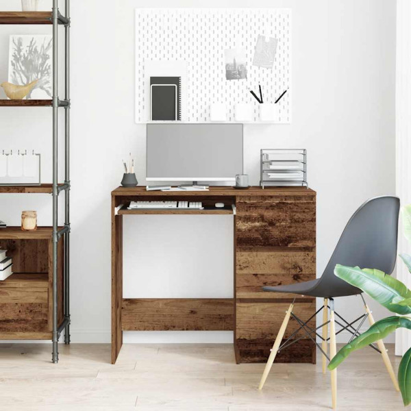 Escritorio de madera contrachapada madera vieja 90x45x76 cm M 4