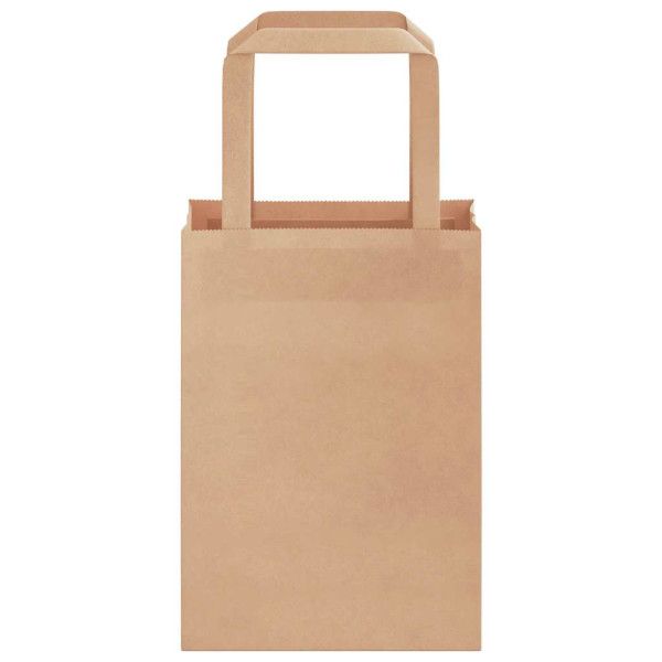 Bolsas de papel kraft con asas 50 uds marrón 15x8x21 cm M 5